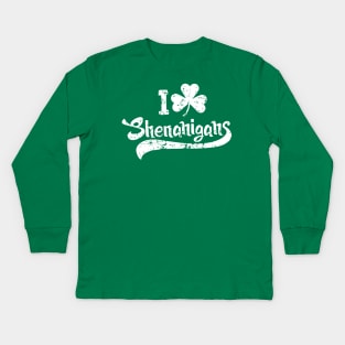 Shenanigans Saint Patricks Day Kids Long Sleeve T-Shirt